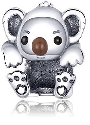 Armband Charm Bead Koala DIY Charm 925 Sterling Silber passt Pandora Armband Halskette, European Charms Bracelet (SCC1304)