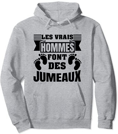 Nouveau Papa de Jumeaux Humour Nouvelle Naissance Annonce Sweat à Capuche