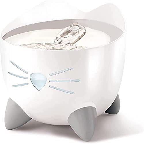 Catit PIXI Fontaine à Eau pour Chat en Acier Inoxydable Blanc 2,5 l