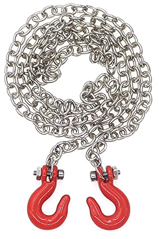 CENPEK 1/10 Chain Trailer Winch Hook for RC Rock Climbing Crawler Axial SCX10 II AA10 CC01 Traxxsa TRX-4 90046 90038 G Shape Accessories-Red