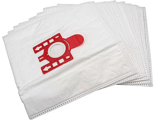 vhbw 10x Bolsa aspiradora compatible con Hoover Telios TE70 TE00-100 Plus aspiradora - vellón micro, 28 cm x 20 cm, blanco