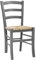 ZStyle Silla Venezia de madera de colores, para restaurante, granja, cocina, casa, paja, verde, azul, amarillo, rojo (gris claro)