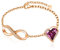 Beutirer Herz Armband Damen 18K Vergoldets mit 5A Zirkonias kristall Armbänder Rosegold Weißgold Personalisierte Geburtstag Hochzeit Jahrestag Geschenk für Frauen Mädchen Frau Freundin Mutter