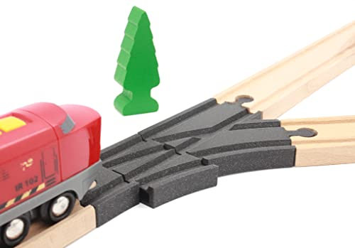 Locorico - Mechanische Schalter für Holzschiene, kompatibel mit Brio (rechts)