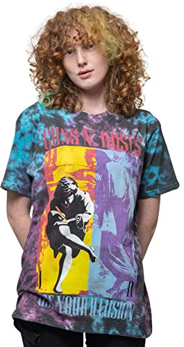Guns N Roses T Shirt Tonal Bullet Logo Official Unisex Dip Dye Grey