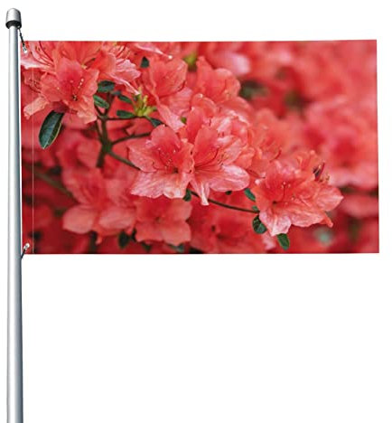 Azaleen-Flagge, Banner-Flaggen für Heimdekoration im Freien, benutzerdefinierte dekorative Banner 152 x 90 cm