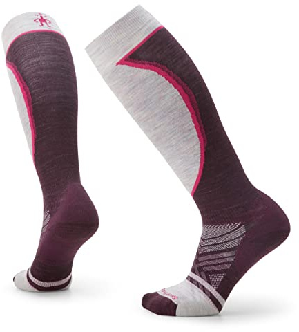 Smartwool Womens Ski Targeted Cushion Over the Calf Socks S Bordeaux