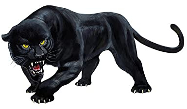 Schwarzer Panther Autoaufkleber, 3D Panther Tier Aufkleber Autoaufkleber Karosserie Fenster Reflektierende Abziehbilder Aufkleber Panther Motorrad Tuning Logo Sticker für Auto Motorrad,25cmx14cm