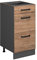 Vicco Küchenunterschrank R-Line, Goldkraft Eiche/Anthrazit, 40 cm mit Schubladen, ohne Arbeitsplatte