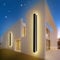 LED Wandleuchte Aussen/Innen Lang Wandlampe Anthrazit, Ip67 Wasserdicht Außenwandleuchten Aluminiumlegierung Schwarz Außenleuchte Terrasse Wandleuchte Für Gärten, Villa , Warmes Licht,100*5cm,24w