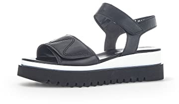 Gabor Damen Plateausandalen, Frauen Sandalen,Best Fitting,Plateausandaletten,Dicke Sohle,Sommerschuhe,Freizeitschuhe,schwarz,40 EU / 6.5 UK