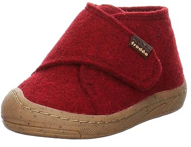 Froddo Jungen Hausschuhe Minni Wooly Barefoot Hausschuh Textil Kinderschuhe Uni Wooly Hausschuh Barfuß rot