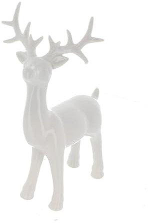 mica Living Hirsch weiß - aus Keramik - ca. 14,5 x 6,5 x 23,5 cm Weihnachtsdeko, Winter Dekoration
