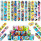 Seamart Schnapparmband Kinder Set, 24Pcs Klatscharmband, Ma-rio Schnapparmbänder, Bunte Armbänder Slap Armband Snap Bracelets, Mitgebsel Kindergeburtstag Gastgeschenke für Jungen & Mädchen