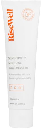 RiseWell PRO Mineral Zahnpasta - 100 ml | Natürliche Zahnpflege mit Hydroxylapatit | Fluoridfreie Remineralisierung für Starke Zähne und Gesundes Zahnfleisch | Frischer Minzgeschmack