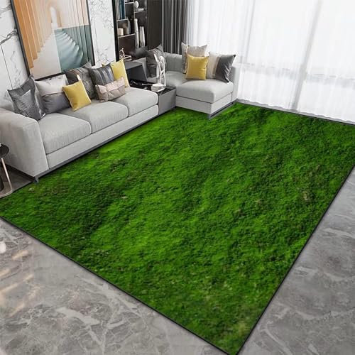Buohwiwe 3D Teppich Wiese - Modern Schlafzimmer Flanell Teppich Wiese Wohnzimmer Teppich - Dekoration Carpet rutschfeste Teppiche 120 x 170 cm n2695
