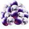 FUNFEST Confezione da 36 palloncini viola e glitterati, 30 cm, decorazione di alta qualità, con elio