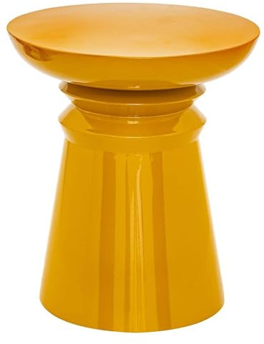 Atmosphera - Totem-beistelltisch Jaya Metall senfgelb d38cm