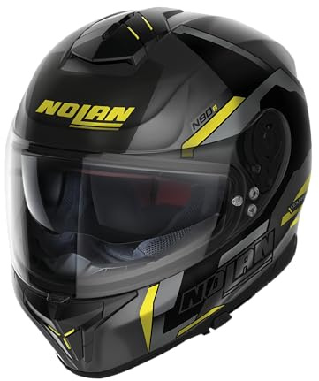 NOLAN N880006750721 Integralhelm mit Aufbewahrungstasche grau gelb matt schwarz