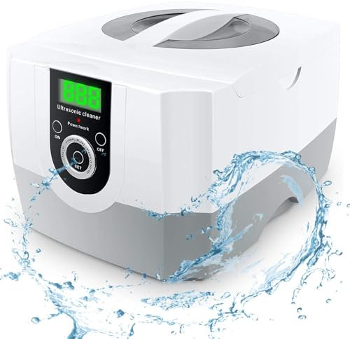 AWUPBDKR Ultrasonic Jewelry Cleaner Professional 1.4L,Ultrasonic Cleaner for ewellery Store Medical and Dental Labs Car Parts Stores