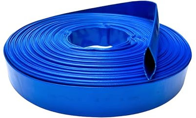 Manguera Plana azul de 6 Bares para descarga de agua, riego y bombas de achique. (32mm T20m)