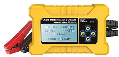 nmbhus 12V Car Battery Tester Pulse Repair 3A Battery Charger Power Bank Wet Dry Gel Lead Acid Repair Tool