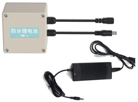 SSCYHT 12V 6Ah 12Ah 15Ah 21Ah 24Ah 33Ah 42Ah Wiederaufladbarer Akku mit BMS + wasserdichte Box 12 Volt Ersatz-Lithium-Ionen-Akku für Überwachungssicherheitsbatterie,12v,24Ah A