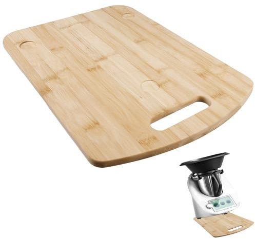 Tabla deslizante Thermomix TM6 TM5, tabla deslizante Thermomix para Monsieur Cuisine Smart está hecha de bambú y ruedas universales, accesorios Thermomix, tabla deslizante, desplazamiento sin