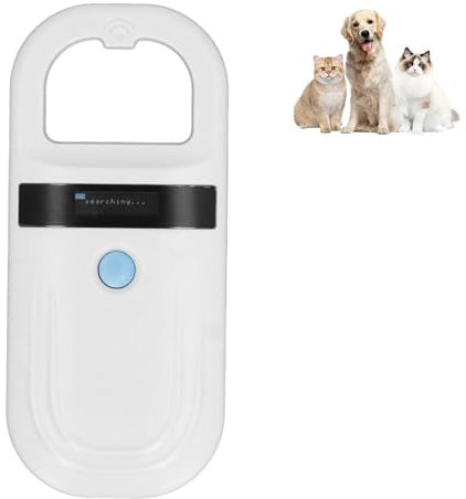 Haustier ID Leser, Wiederaufladbare Haustier Microchip Scanner Haustier Chip ID Scanner Tier Handheld Leser Haustier Tag Anzeige für ISO 11784/11785, FDX-B und EMID, Haustier Tag Scanner für Tier