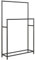 HOMCOM Porte Serviettes sur Pied 2 Niveaux en métal sèche Serviette avec 2 Barres Support pour Serviette pour la Salle de Bain, dim. 66l x 20P x 110H cm, Noir