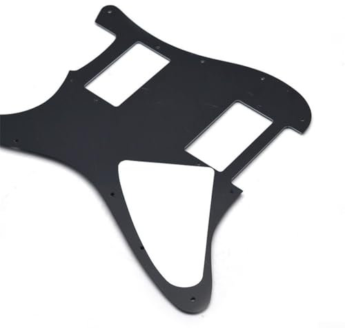 Für ST E-Gitarren Pickguard, 3-lagig, 11-Loch, HH Humbucker Anti-Kratzplatte (schwarz)