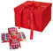 Pasdrucn Überraschung Box Mit Klebeband Und Band, 5-lagige Kreative Explosions-Geschenkbox, DIY Handgemachte Überraschung Box Für Valentinstagsgeschenke, Geburtstag, Hochzeitstag (Rot)