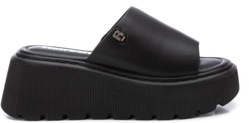 REFRESH - Sandalia Mujer Negro - Calzado Cómodo y Versátil - Moda casual - Modelo 17257601 (Talla 39)