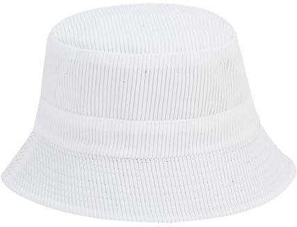 Haartransplantationshut für Herren und Damen, Herbst und Winter, Kord, Fischerhut, Doppeltrage, Beckenhut, Visier, Herren-Strandhüte, weiß, M