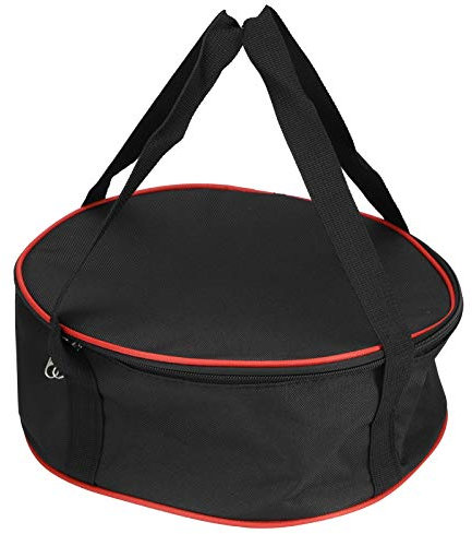 Headerbs Mallette de Rangement Bols Barbecue Vaisselle Assiette Ronde Boîte Organisateur pour Pique-nique 29x29x12cm