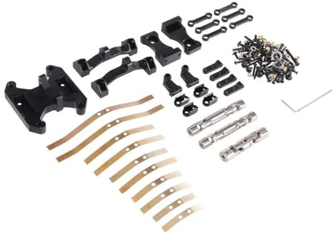 YTrBXZ B16 B36 1/16 RC Car Metal Balance Chassis Board Seesaw Spring Plate Drive Shaft Upgrade Compatible Accessories(Black)