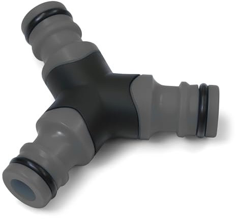 YourCasa Y-Stück 2 Wege Verteiler mit Schnellkupplung Schlauchabzweigung Y Verteiler Wasserverteiler Gartenschlauch Schlauchverbinder Kupplung Abzweigung Verbinder Schlauchverteiler (Anthrazit)