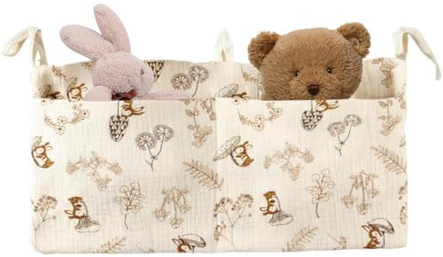 Lunaobrik Windel Organizer zum Aufhängen für Kleinkinder, Aufbewahrungstasche für Kinderbetten – Babybetttaschen für Kleinkinder, die neben dem Bett aufgehängt werden können, seitlicher Organizer