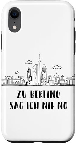 Berlin City Skyline Lustiges Zitat Hülle für iPhone XR