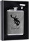 Flachmann Jäger mit Gravur, Personalisiertes Edelstahl Flachmann 8oz/237ml für Jagd, Reisen, Wandern, Klettern (Grau)