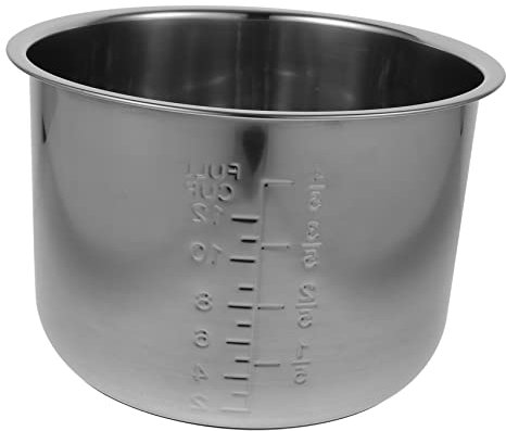 LIFKOME Olla Interior para Arrocera De Acero Inoxidable Resistente y Antiadherente Reemplazo para Olla Eléctrica De Multiusos para Cocinar Arroz y Hornear con Indicador De Escala