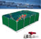 Poxvythb Tanque Temporal para Agua Salada (Lona PVC + Sistema Drenaje) - Depósito Exterior para Organismos Marinos | 3x1x0.5m | Verde