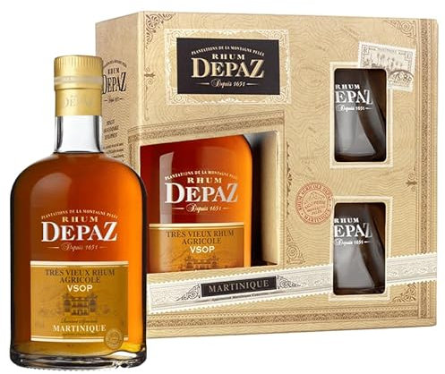 Depaz - Rhum Vsop Reserve Spéciale Coffret 2 Verres 45° - 700 ml