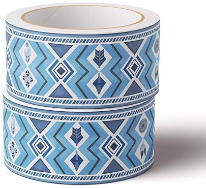 VisitRyl Tapetenbordüre Selbstklebend blau 10cm X 1000cm – Einfache Montage für Wände