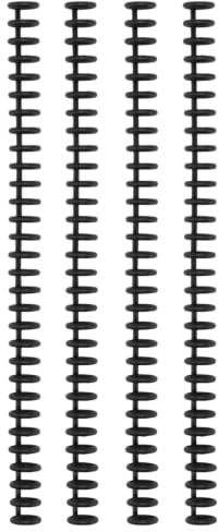 Vaessen Creative Spiralbindekämme - Ringbinder 12 mm Schwarz – 4 St. - für Spiralbindung mit dem Bind Easy Bindegerät - Selbstgemachter Notizbücher, Planer, Journals und Alben