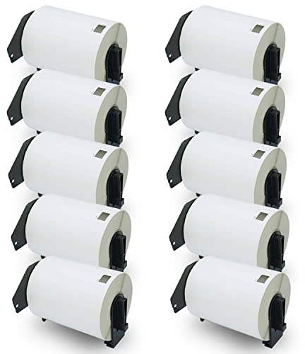 BETCKEY - 10 Rollen DK-11241 Versandetiketten Kompatibel mit Brother, 102mm x 152mm, 2000 Etiketten für Brother QL Etikettendrucker