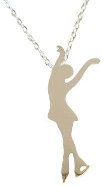 Kette Schlittschuhläuferin Tänzerin Eis Tutu Anhänger silbern Juvelato