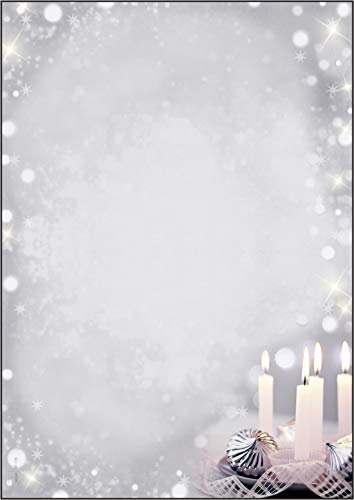 SIGEL DP178 Briefpapier Weihnachten A4, 100 Blatt Christmas Silence, Weihnachtsbriefpapier aus nachhaltigem Papier für Weihnachtspost, Einladung, Menükarte