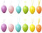 Deko Eier 6 cm 12 er Set Pastellfarben Ostereier