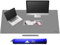 Cacoy PU Leather Desk Pad, 130x60cm Waterproof Desk Mat Protector, Large Computer Desk Pad for Keyboard and Mouse, Extra Large Gaming Mouse Pad, Grey